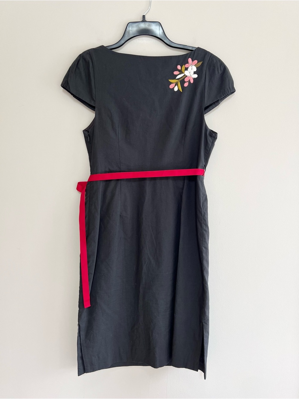 Moulinette Soeurs Anthropologie Lucillae Floral Embroidery Shift Grey Dress, 8 - Picture 3 of 12